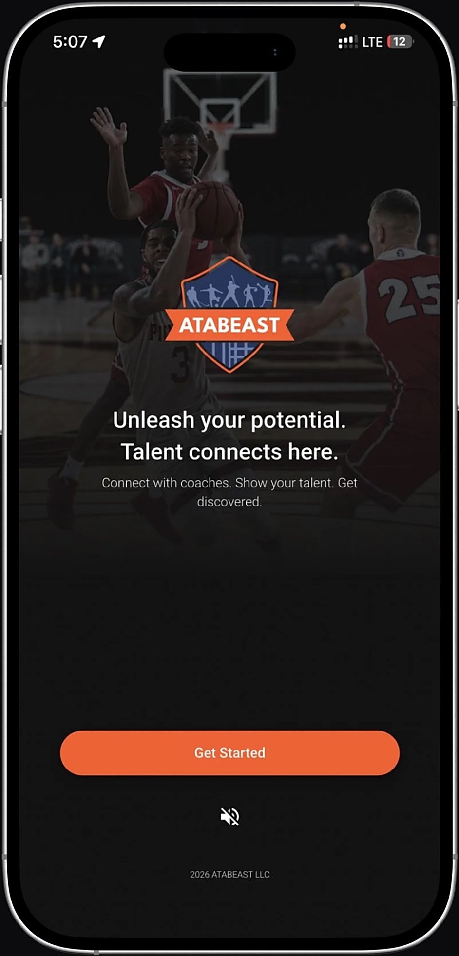 ATABEAST app welcome screen